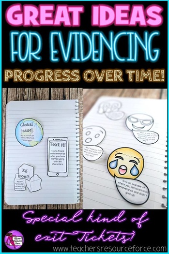 Ideas for evidencing progress over time in your lessons; why you shouldn't throw away exit tickets! @resourceforce