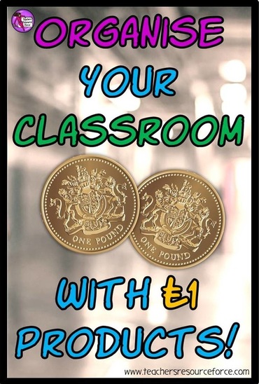 How to organise your classroom on a budget with £1 products! www.teachersresourceforce.com