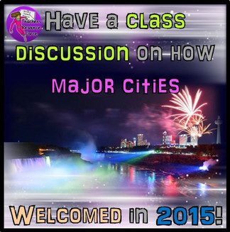 Class discussion on how the world welcomed in a new year