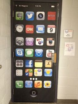 bulletin classroom technology lab boards door computer decor app ipad elementary iphone decoration apple icon decorations themed class found themes