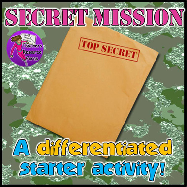 Secret Mission: A great differentiated starter activity