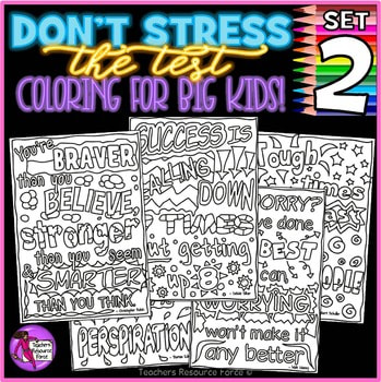 Don't stress the test | TeachersResourceForce.com
