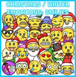 Christmas / Winter emoji clip art | Teachers Resource Force