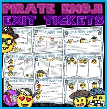 Pirate emoji exit tickets | Teachers Resource Force