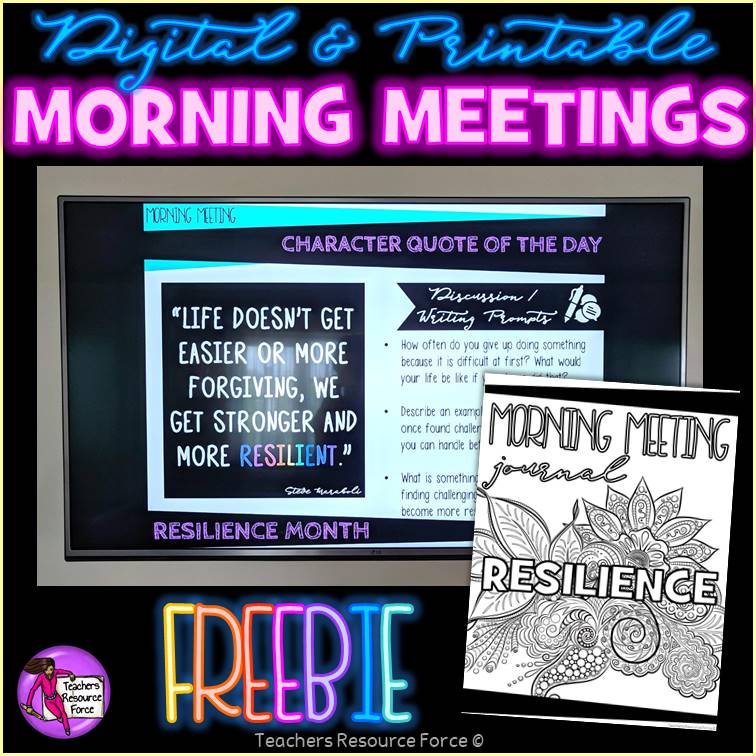 free resilience character education morning meeting | Teachers Resource Force