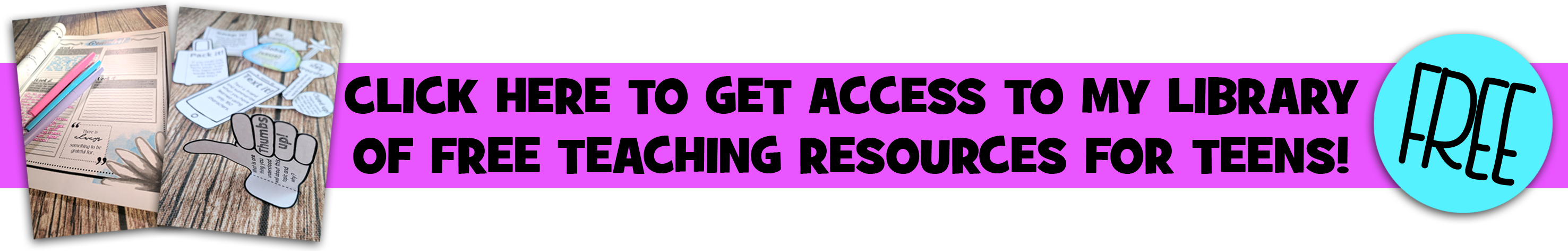 Free teaching resource library for teens by Teachers Resource Force