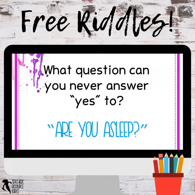 Download free riddles to use as bell ringers for your online lessons | TRF.one