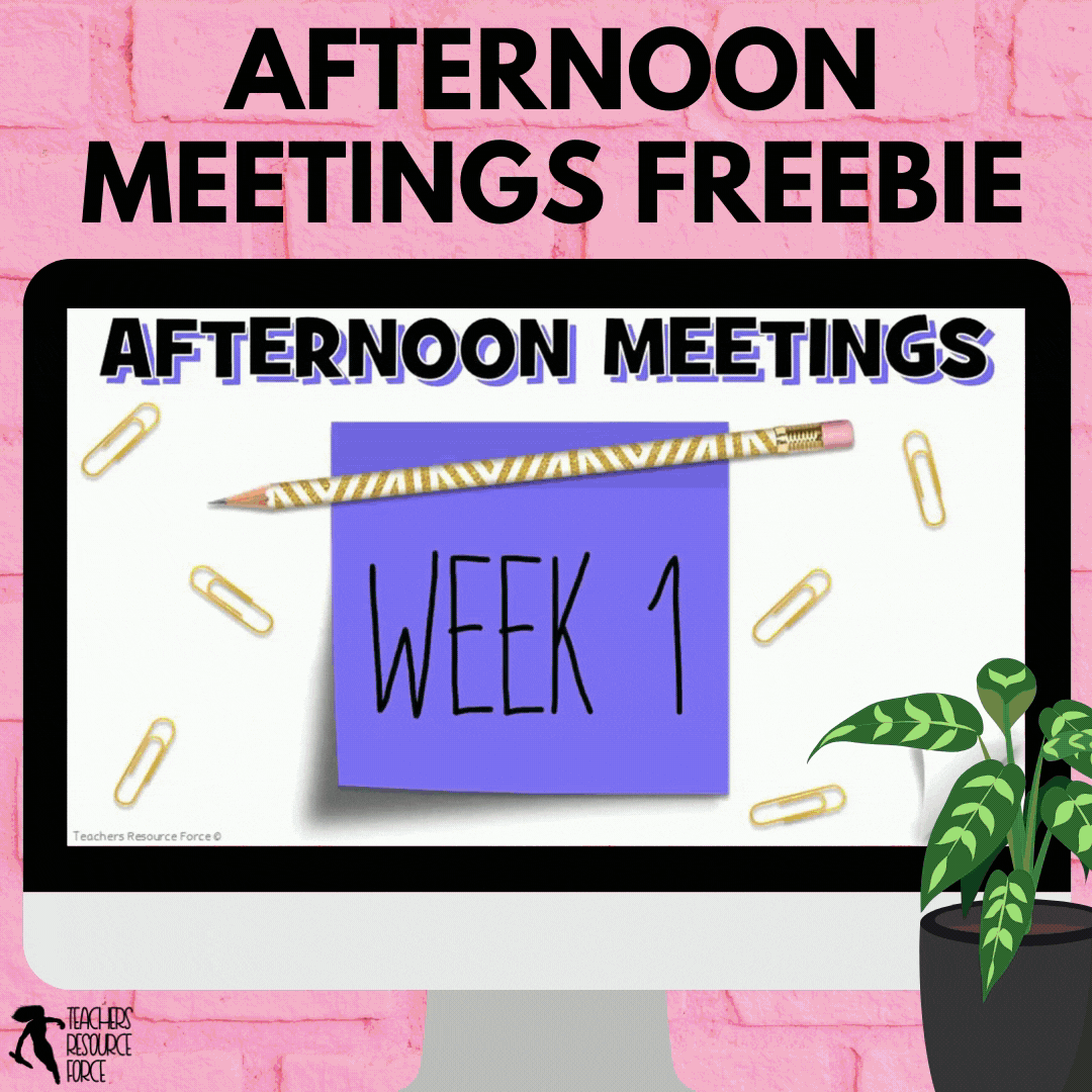free afternoon meetings journal | Teachers Resource Force