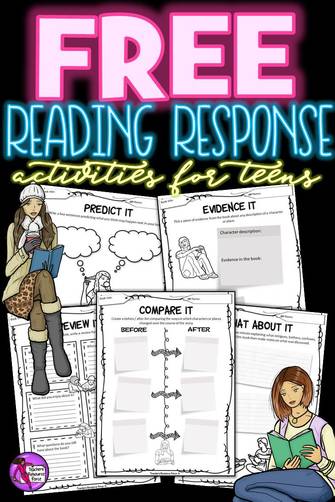 Are you looking for creative ways for your students to reflect on their reading material?  Here is a set of 5 pages of various fun reading response activities for teens. You can get this for free right now!