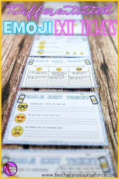 Emoji Exit Tickets: self assessment tool for teachers @resourceforce