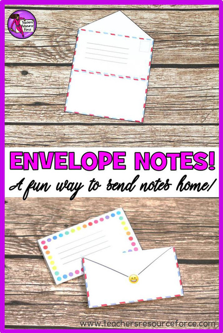 Students and parents / guardians just adore getting notes from us! Check out this fun idea of writing positive messages home on adorable folded notes! www.teachersresourceforce.com