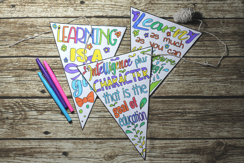 How to get your students positive about learning using Growth Mindset Pennants! www.teachersresourceforce.com