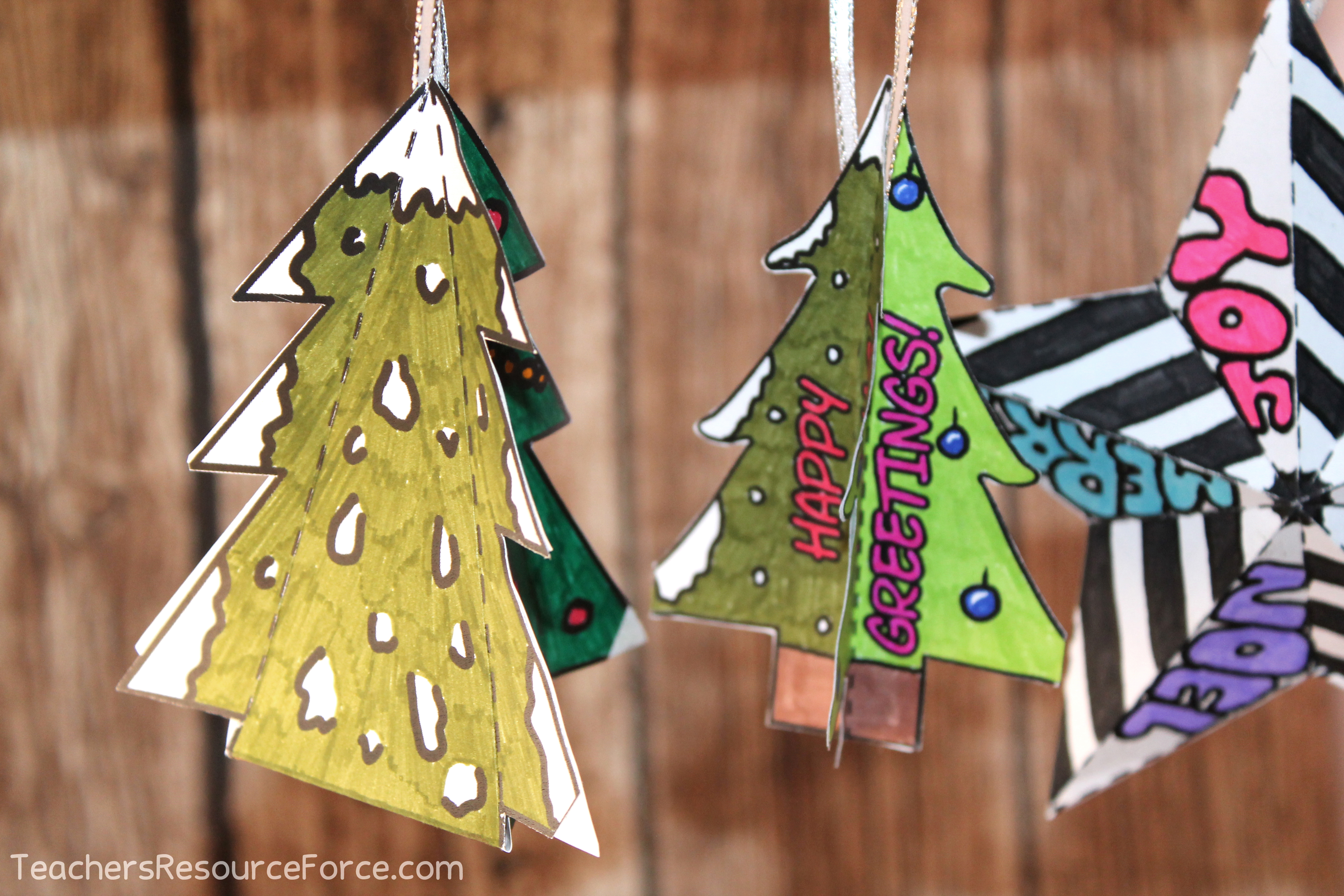 Christmas Activities for big kids: Differentiated Tree Ornament and Decoration Craftivities! @resourceforce