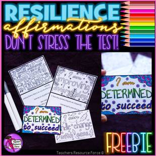 resilience quote coloring affirmation cards | Teachers Resource Force