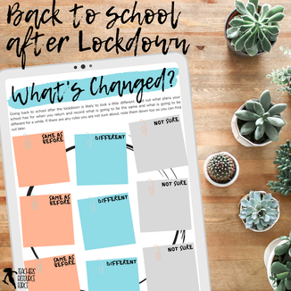 Back to school after lockdown journal | Teachers Resource Force
