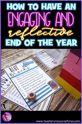 How to have a reflective and engaging end of the school year with Jenga blocks!