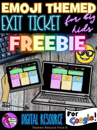 Are you looking for a fun and easy way to start integrating technology into your classroom more? Your students will love and also find a lot of value in completing these digital emoji exit tickets at the end of your lesson. They can be integrated with Google Classroom or any other online system you like! You can get one for free right now!
