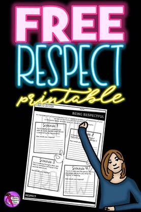 Respect is a key character trait we all want to teach our students. This printable offers yours students 4 common scenarios they may find themselves in, and they can discuss these with peers or independently to help them on the road to self-awareness to their own level of respect and how they might be able to reevaluate situations in the future. You can get this for free right now!