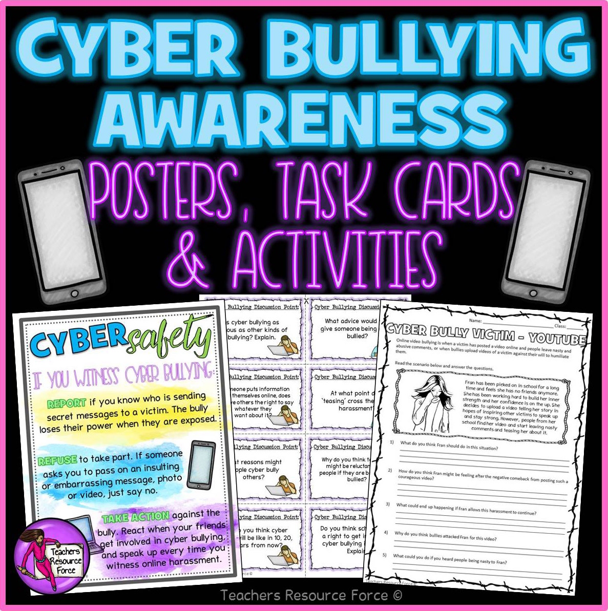 Cyber Bullying Awareness: Activities, Posters and Task ...