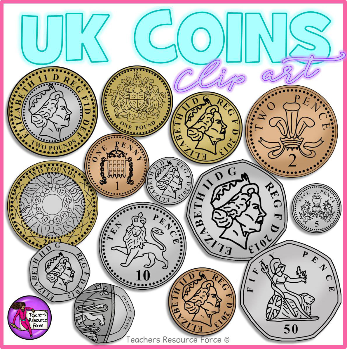 uk coins clipart - photo #3