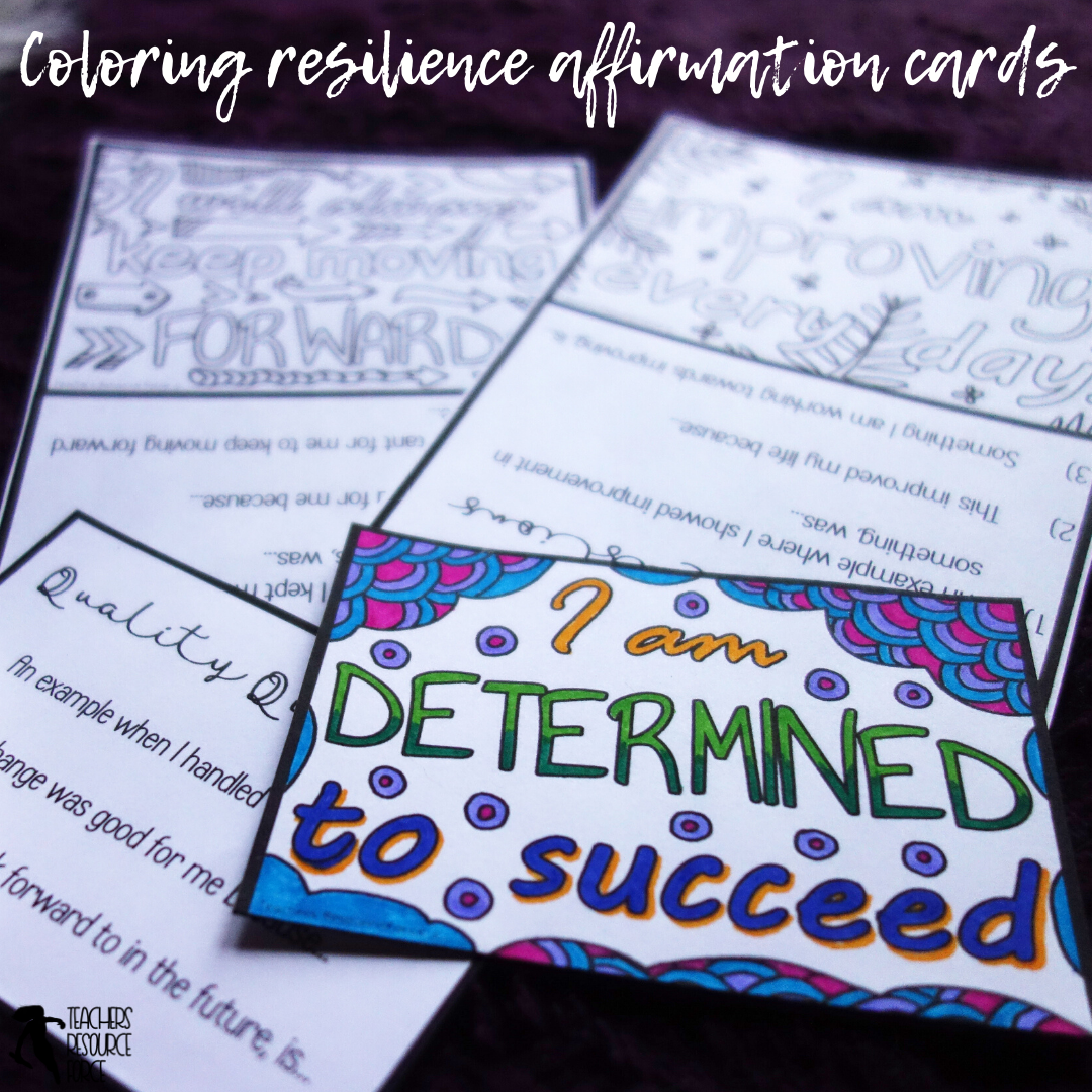 Download resilience colouring affirmations for free to support your students with their social-emotional learning | TRF.one