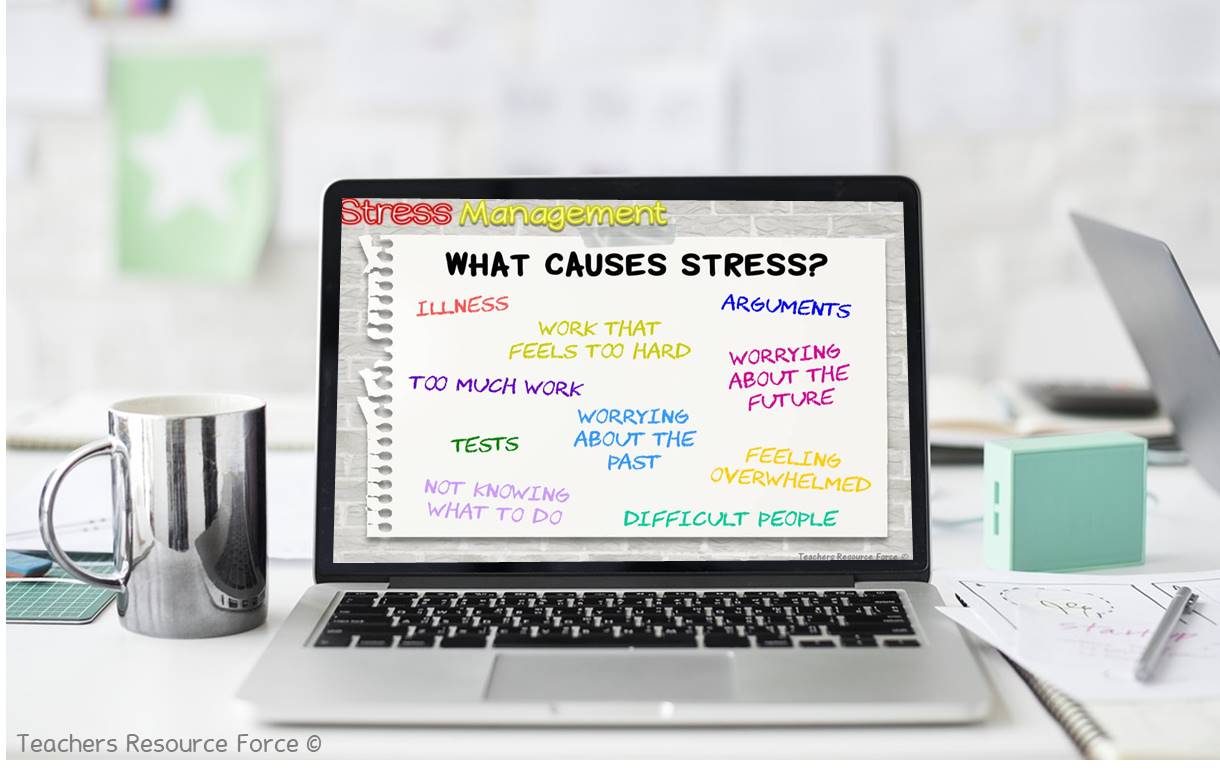 The 5 steps to help your students manage their stress | Teachers Resource Force #stressmanagement #teachersresourceforce #charactereducation #lifeskills